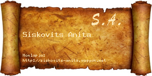 Siskovits Anita névjegykártya